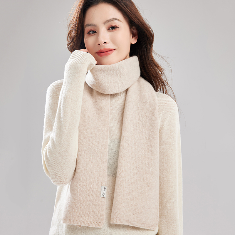韩桑纯羊毛保暖围巾秋冬季