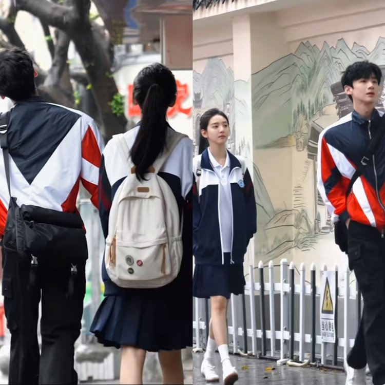 女生双肩包难哄章若楠同款