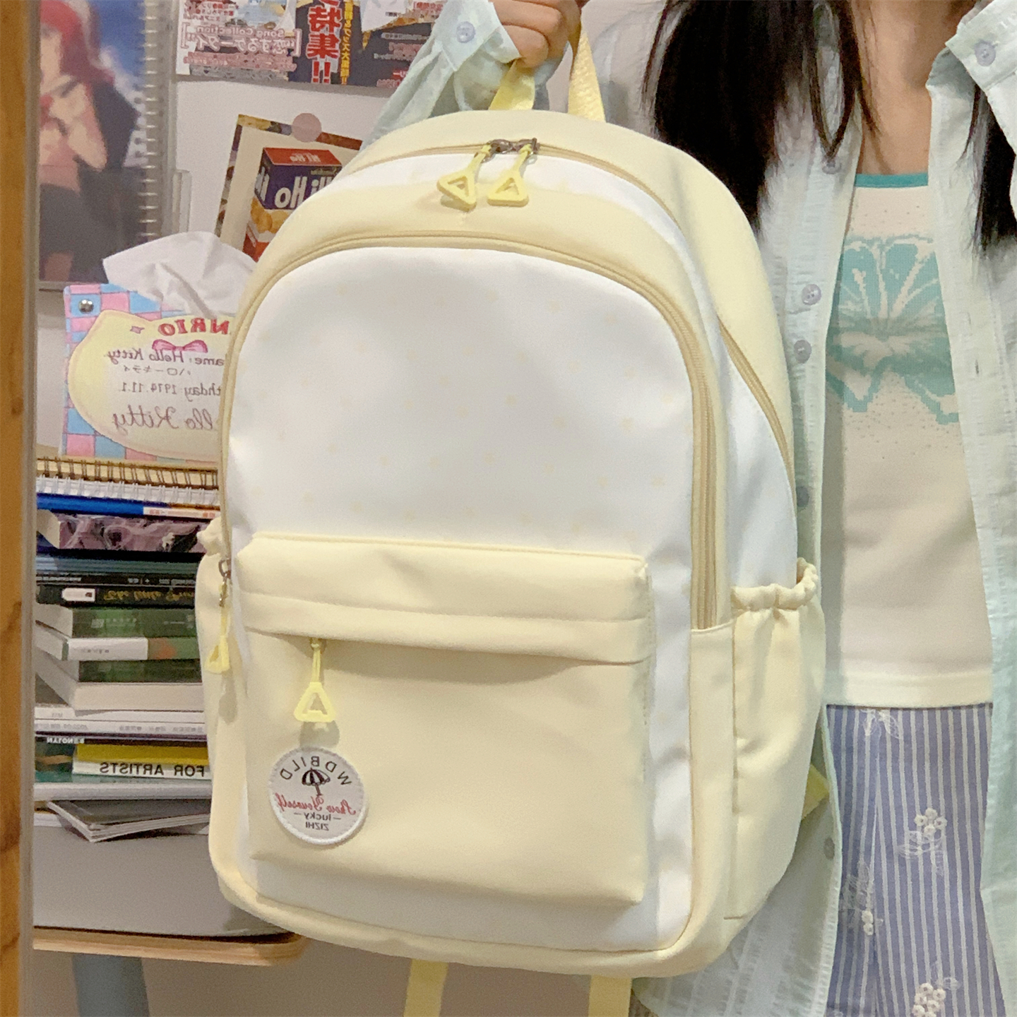 高颜值ins韩系简约女生书包