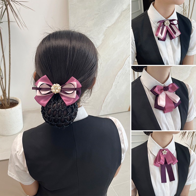 银行领花职业装上班领结头花套装