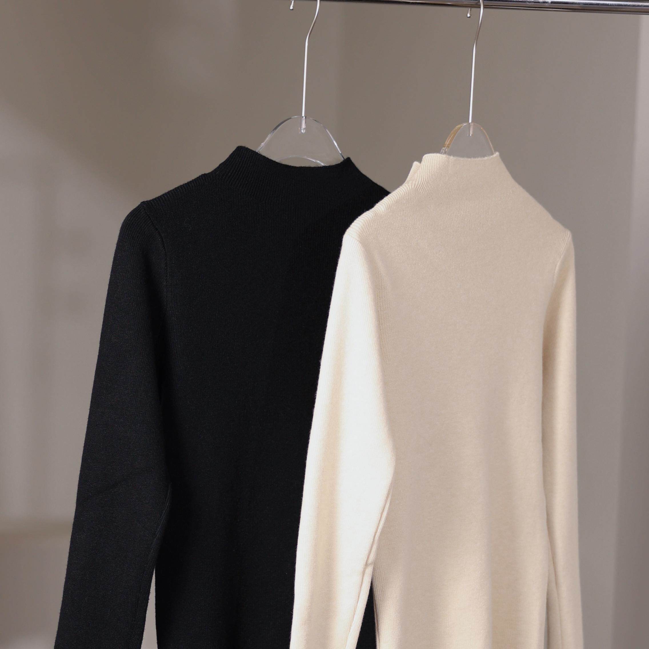 NH2405糯米半高领针织打底衫