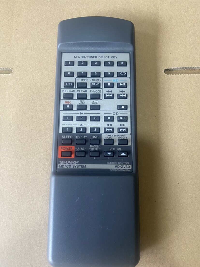 适合全新 夏普 组合机音响CD遥控器：MD- ZV30