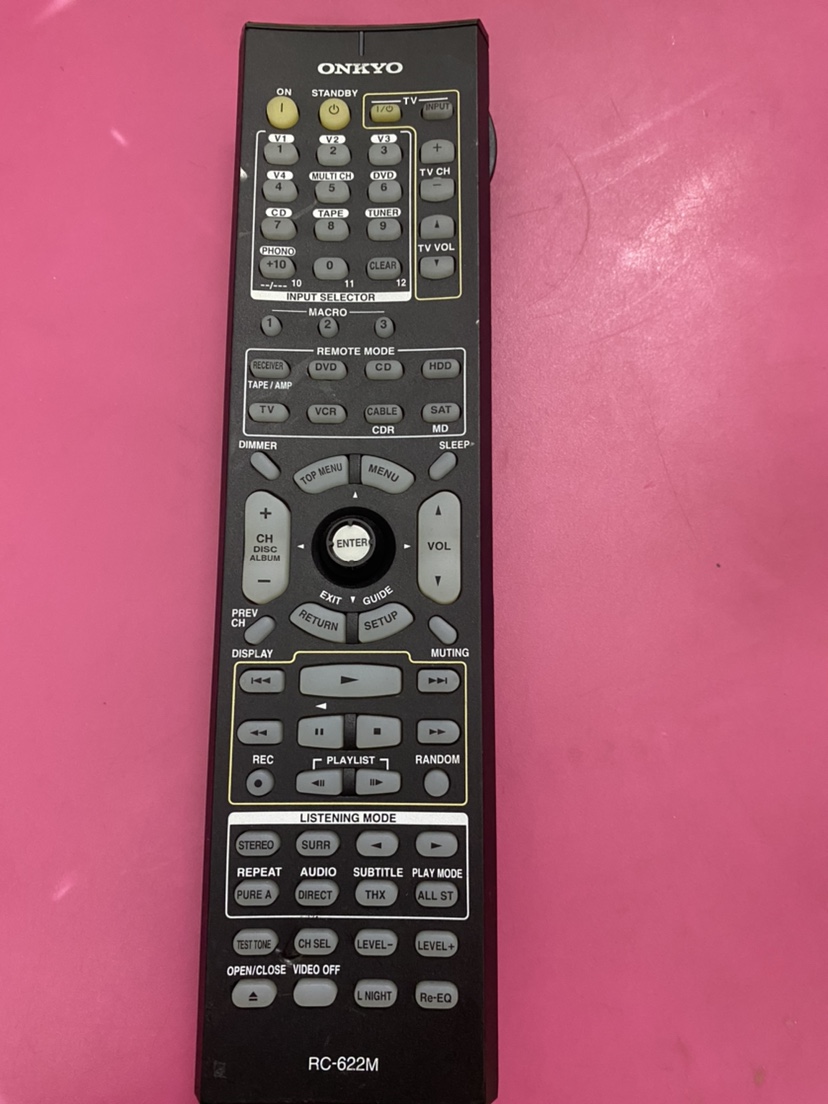 适合二手安桥 AV功放音响机遥控器:RC-622M(没有电池后盖)