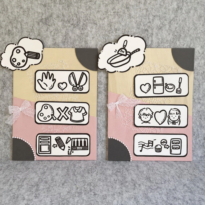 卡通区角规则牌幼儿园莫兰迪色区域进区标识班级墙面环创布置装饰