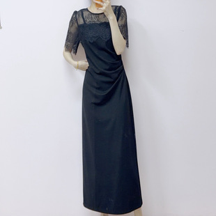 2026年夏季 时尚 气质优雅修身 显瘦蕾丝拼接假两件连衣裙168 新款