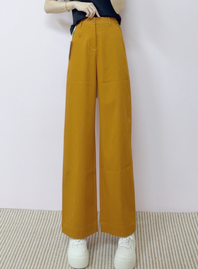 2026年春夏新品休闲高腰柔软纯色百搭韩版直筒修身显瘦阔腿裤177