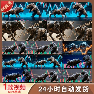高清牛市熊市金融博弈股票期货投资交易市场分析华尔街视频素材
