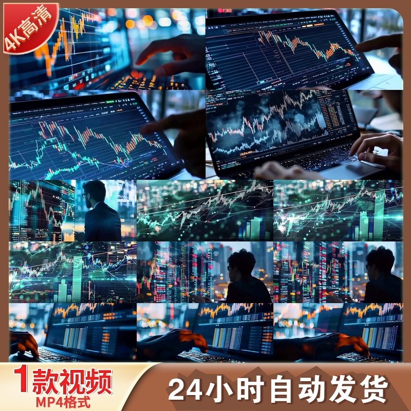 高清金融证券股票交易市场投资分析比特币股市行情牛市操视频素材