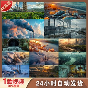 高清环境污染破坏核废水污水垃圾有毒废物海洋污染雾霾视频素材