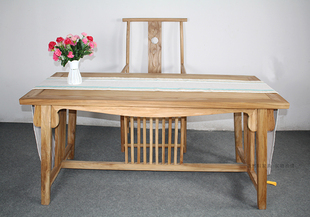 现代中式茶桌椅组合禅意书桌免漆实木茶道桌茶艺桌茶室家具写字台