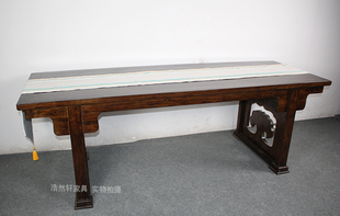 全实木古典家具书桌画案老榆木现代中式电脑桌写字桌椅组合郑州