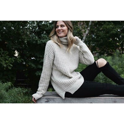 高领毛衣 女士套头上衣棒针文字说明翻译图解 非成品拍下备注邮箱