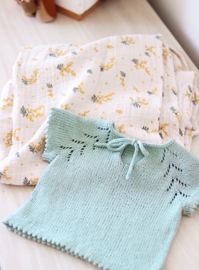 罗丽莎短袖Tee 女童夏季上衣 棒针中文文字编织说明图解 非成品