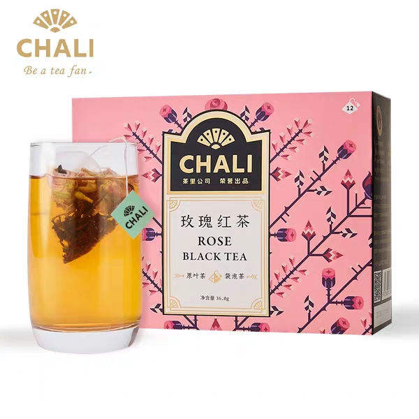 chali茶里玫瑰红茶花草茶叶