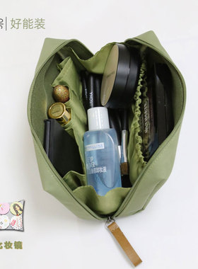 防水便携化妆包小包马卡龙随身手拿包绿色口红旅行化妆品收纳包韩
