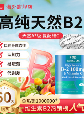 天然维生素b2正品官方旗舰店进口维生素b2和b6成人儿童保健品美国