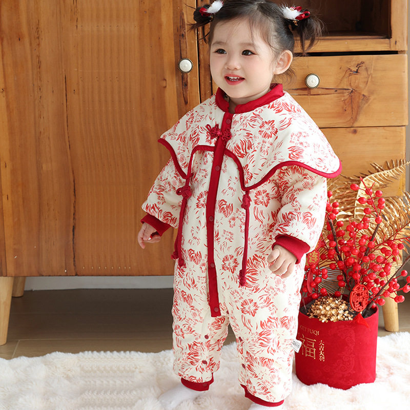 婴儿衣服女宝宝冬装连体公主满月百天周岁礼服唐装拜年服过年冬季,童装/婴儿装/亲子装,连身衣/爬服/哈衣,淘宝优惠券,粉丝福利购,淘宝优惠卷