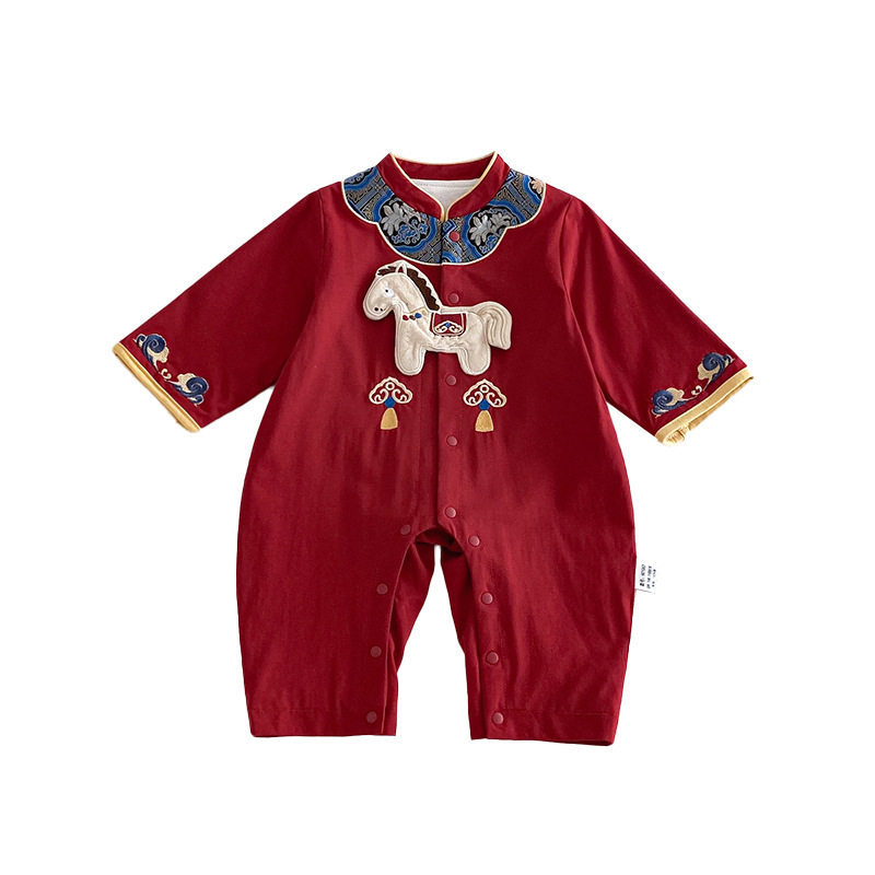 婴儿衣服春装新款可爱女宝宝春季双层长袖连体衣红色喜庆周岁礼服,童装/婴儿装/亲子装,连身衣/爬服/哈衣,淘宝优惠券,粉丝福利购,淘宝优惠卷