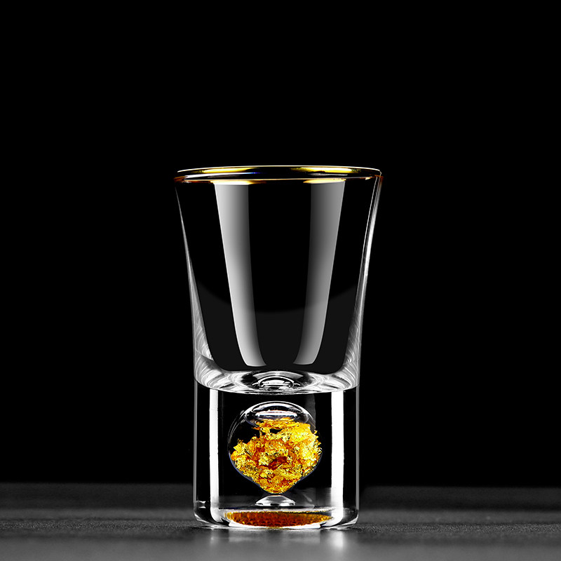 白酒杯分酒器套装家用轻奢小号酒杯一口杯酒盅中式酒具带刻度礼盒