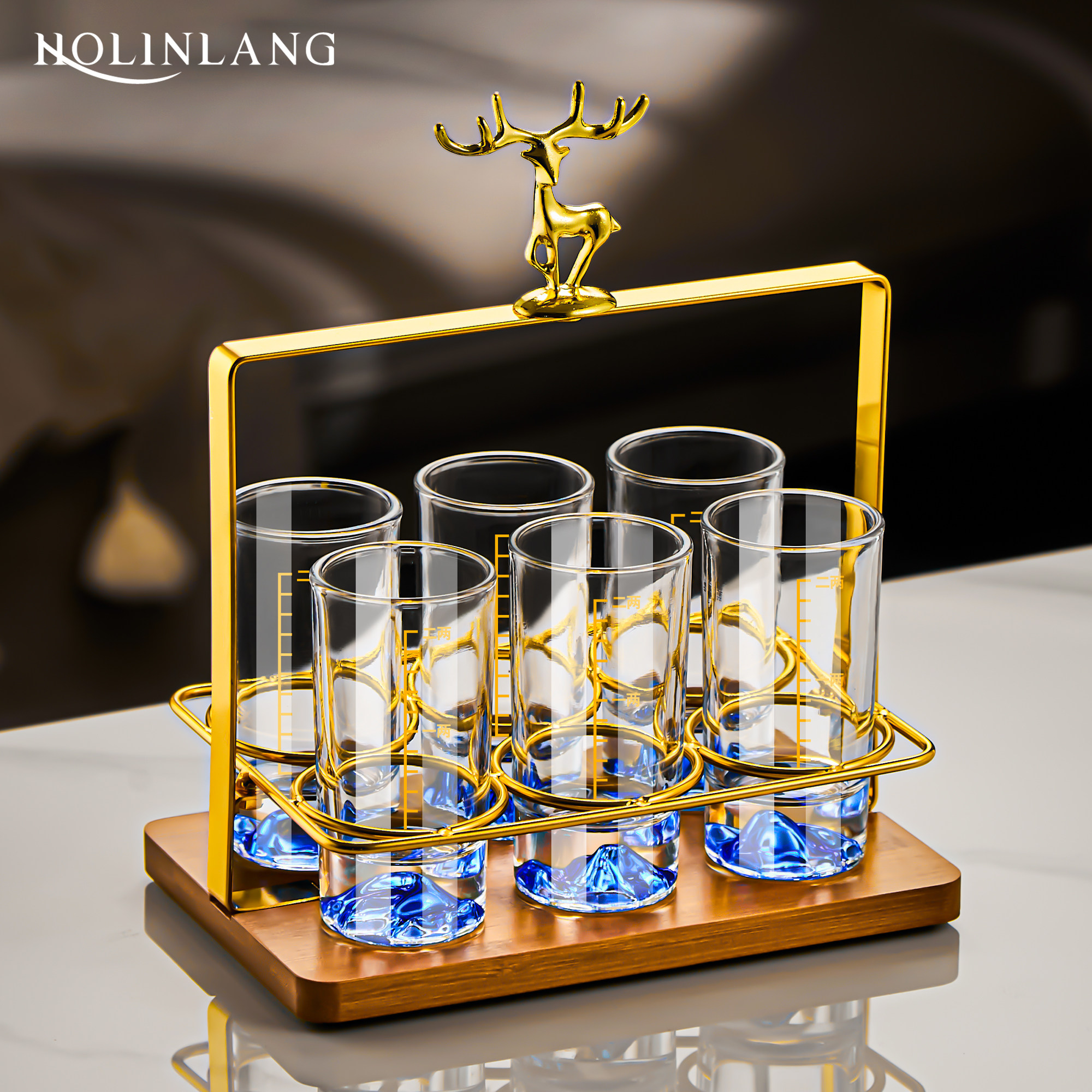 轻奢高档透明冰山蓝山一两二两家用白酒杯玻璃酒具套装,餐饮具,白酒杯,淘宝优惠券,粉丝福利购,淘宝优惠卷