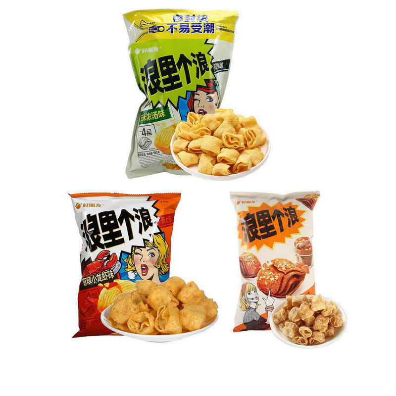 orion好丽友浪里个浪玉米浓汤烧烤味薯片65g热卖聚会办公休闲零食