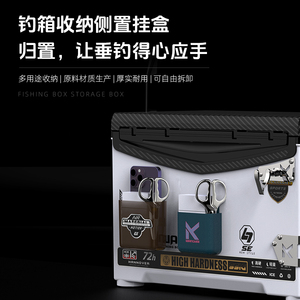 钓箱新款防水侧盒钓鱼配件收纳盒多功能钓箱储物袋侧挂盒打氧泵盒