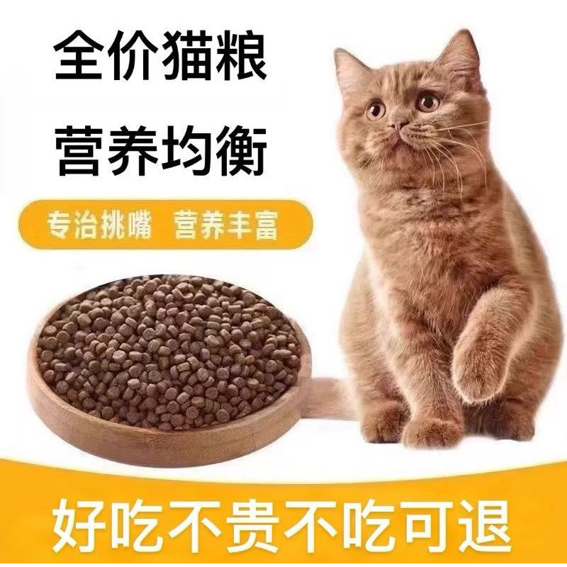 猫粮小鱼型成猫幼猫营养猫粮鱼肉味全阶段天然猫主粮通用大袋推荐