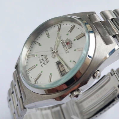 库存老款东方双狮男表全钢防水全自动机械表怀旧AAA双狮夜光手表