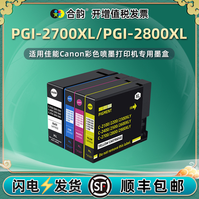 PGI-2800彩色墨盒2700适用佳能IB4070打印机4080墨水盒4170 4180磨合MB5070 5080 5170 5180 5370 5470 5480