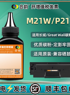 DT10R晒鼓添加碳粉通用greatwall长城打印机M21W硒鼓填充墨粉P21W西固粉仓代用炭粉td加粉专用磨默黑磨粉粉墨