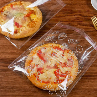 披萨包装袋4寸6寸7寸8寸透明披萨饼胚自粘袋子比萨胚包装袋子