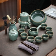 Ge Lò Lười Chống bỏng Ấm Trà Gốm Cối Xay Đá Tự Động Kung Fu Trà Kết Hợp Bộ Nhà Trà nguồn cung cấp bộ ấm chén đất