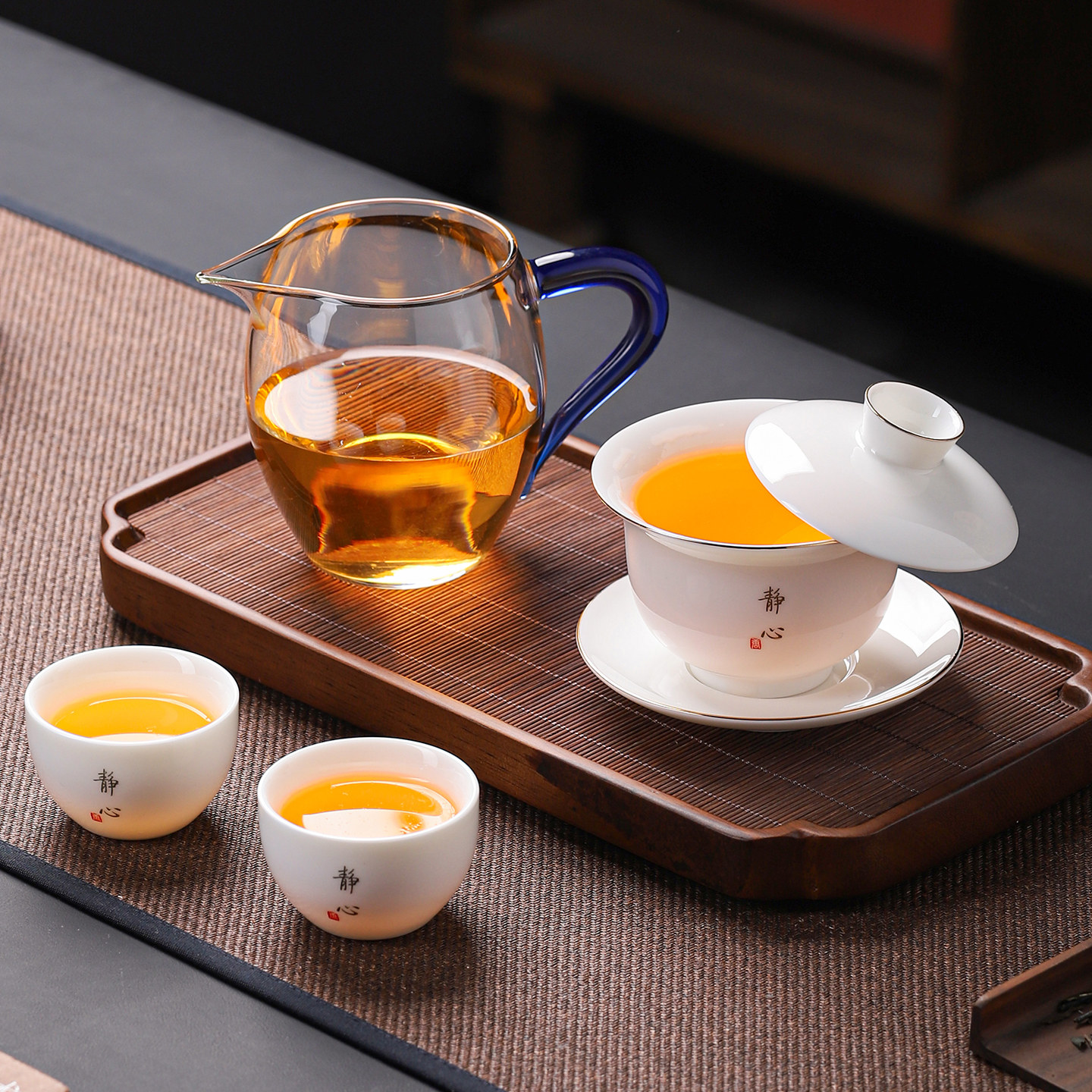羊脂玉白瓷盖碗茶杯套装2026新款个人专用不烫手泡茶碗高档一人饮图片
