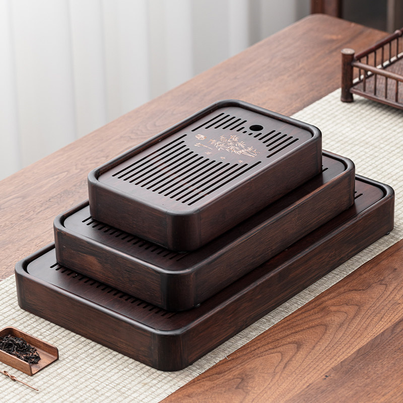 竹制家用茶盘小型沥水茶海长方形托盘蓄水干泡台大小简易功夫茶台,餐饮具,茶盘,淘宝优惠券,粉丝福利购,淘宝优惠卷