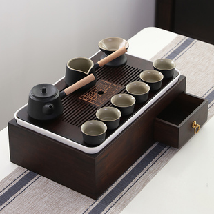 家用一体小茶盘轻奢功夫茶具泡茶台喝下午茶茶壶茶杯 高档茶具套装