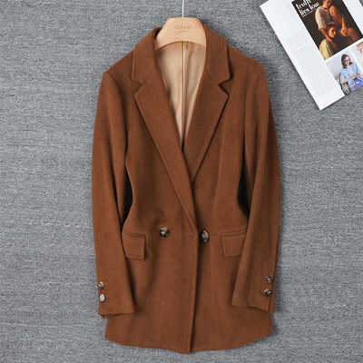 100%纯羊毛毛呢子外套高档