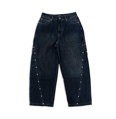 罗志祥Gotnofears正品黄泥脏洗弯刀牛仔长裤男女同款