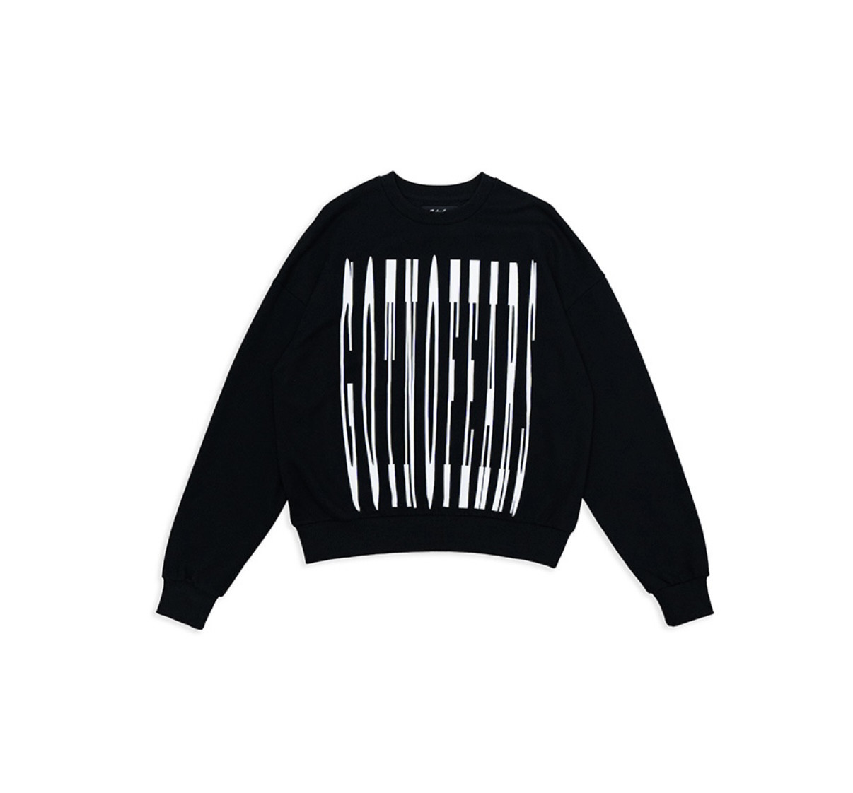 Gotnofears 正品 条码字体大学服卫衣 黑色 男女同款 罗志祥