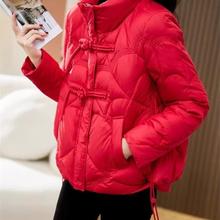 轻薄短款羽绒棉服女宽松显瘦冬季年新款小个子设计感加厚棉衣美观