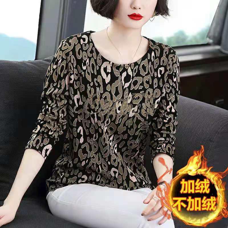 碎花收腰中年妈妈衬衫女长袖显瘦新款外穿大码洋气上衣妈妈村衫潮