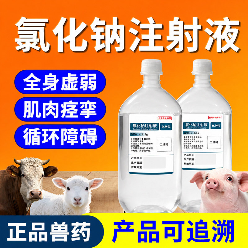 兽用0.9%氯化钠注射液生理盐水猪牛羊马犬狗宠物体液补充脱水兽药图片