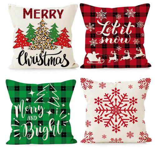 Christmaslinenpillowcasesnow