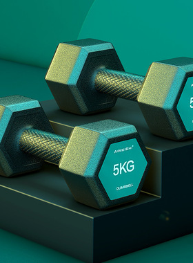 Hexagonal dumbbell male student fitness equipment 10kg哑铃