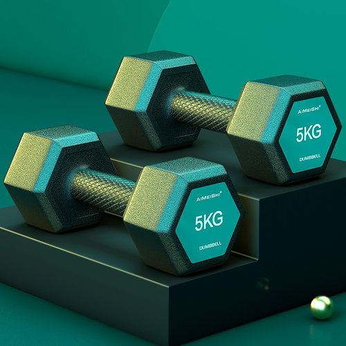Hexagonal dumbbell male student fitness equipment 10kg哑铃
