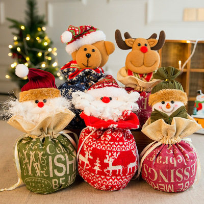 Christmas gift bag Christmas Eve tote bag圣诞节礼物袋