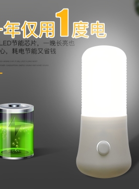 新款3W插电LED小夜灯节能灯婴儿喂奶卧室床头灯房间1w起夜灯宿舍