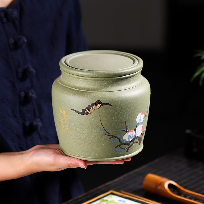 原矿紫砂 手工泥绘 醒茶聚香