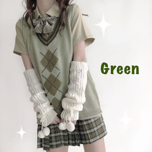 日系软妹针织保暖毛线JK堆堆袜套