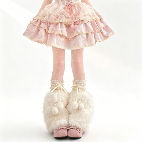 秋冬加厚保暖中筒袜毛毛袜套