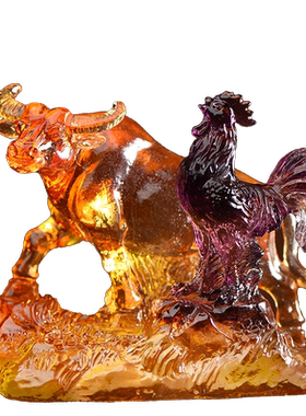 2026年属蛇人灵鹿长春吊坠钥匙扣生肖琉璃摆件吉祥物项链挂件男女